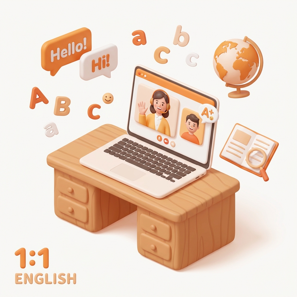 1:1 English Tutoring Illustration